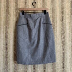 Cappagallo Wool Skirt Formal Grey Women Size 10 Clothing Fashion Long Vintage